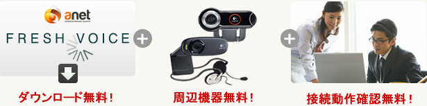接続テスト用のWEBカメラとヘッドセットを一式プレゼント!!